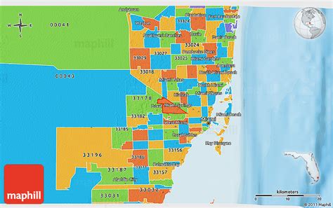 Political 3d Map Of Zip Code 33426 E3A