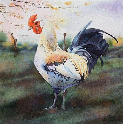 Rooster Painting Print Rooster Watercolor Rooster Art Print - Etsy | Farm animal painting ...