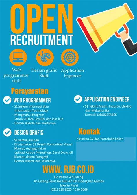 Contoh Pamflet Lowongan Kerja Loker