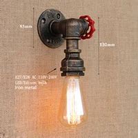 Dampf Punk Loft Industriellen Eisen Rost Wasser Rohr Retro Wand Lampen