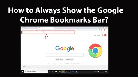 How To Always Show The Google Chrome Bookmarks Bar Bookmark Chrome