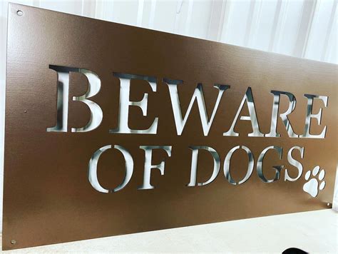 Beware of Dogs Metal Sign - American Aftermarkets Metalworks