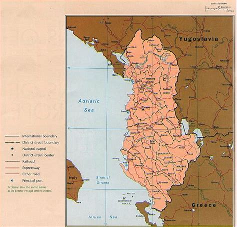 Political And Administrative Map Of Albania Albania Europe