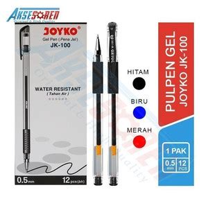 Jual Pulpen Gel Pack Joyko Jk Bolpoin Pena Warna Hitam Biru