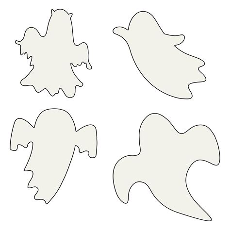 Printable Blank Ghost Template Ghost Decoration Spooky Decor