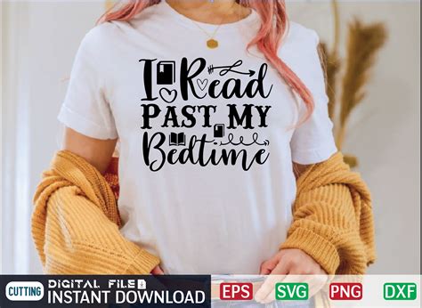 I Read Past My Bedtime Svg Design Graphic By Design House Creative