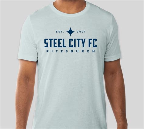 SCFC - Ice Blue Tee with Steel City Text Logo – Steel City FC Shop