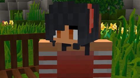 a computer generated image of a person in a minecraft environment with grass and flowers