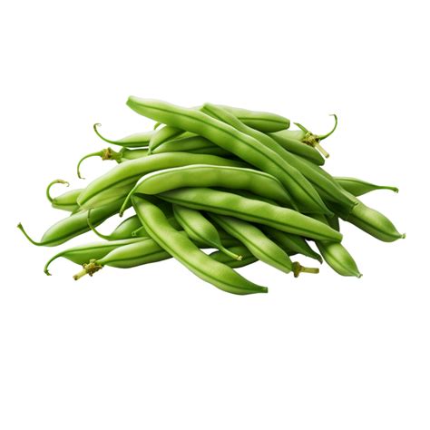 Generated Ai Fresh Green Beans Neatly Arranged In A Pile 47588491 Png