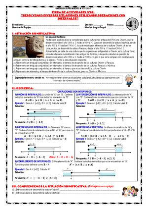 Esquema Sesion De Aprendizaje Para Instituc Educativa I Datos