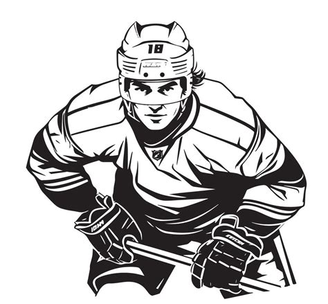 Hand drawing hockey player. illustration 47011572 Vector Art at Vecteezy