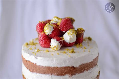 Raspberry Cake With Pistachio And Rose Water Swiss Meringue Buttercream