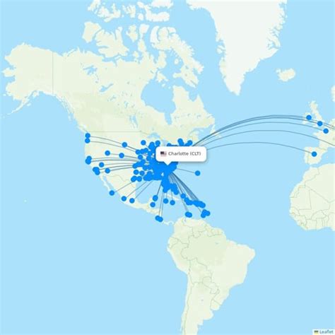 Charlotte Clt Flight Routes And Destinations Flight Routes