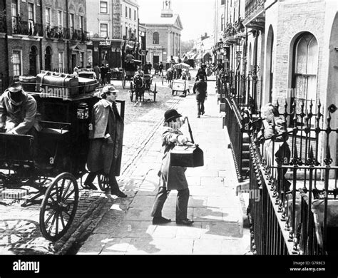 Victorian baker street is recreated at pinewood studios hi-res stock ...