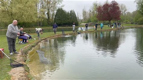 Pêche à la truite sortie du comité d entreprise au bord de l étang