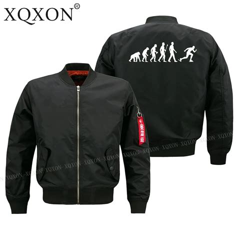 Xqxon Autumn Winter Funny Design Evolution Speek Skating Print Men