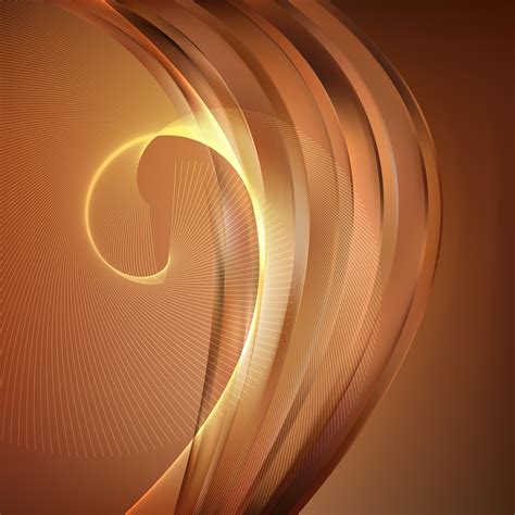 Free Abstract Brown Curved Lines Background Vector Illustration