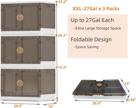 Wookon Storage Bins With Lids Extra Large Collapsible Storage Bins