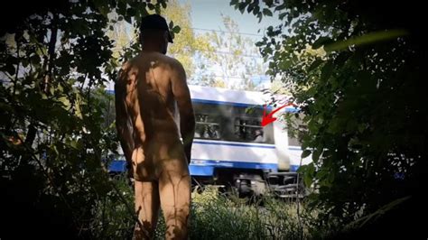 Risky Completely Naked Dick Flashing In Front Of The Train Episode 3