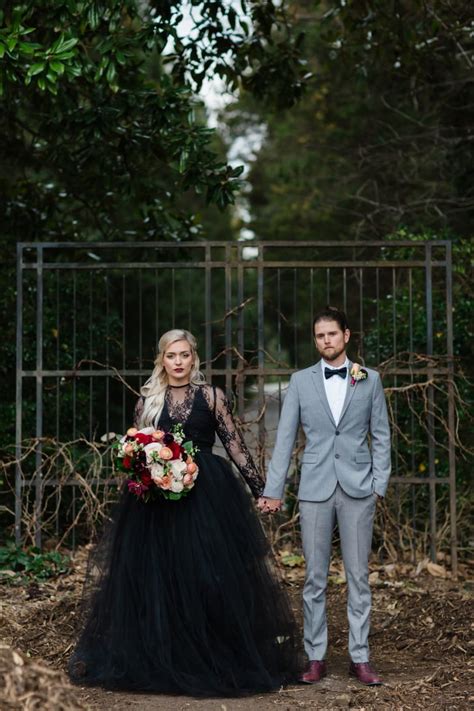 Black With A Romantic Overlay Best Wedding Dresses From Real Brides