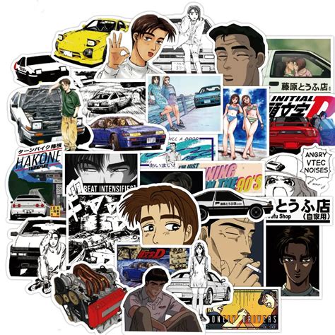 103050pcs Initial D Stickers Laptop Diy Fridge Guitar Luggage