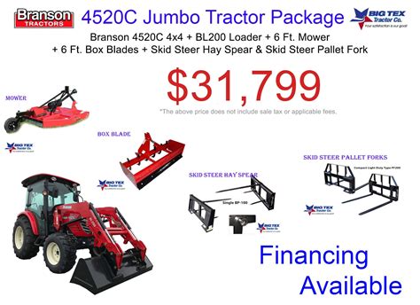 Tractor Package Deals Branson Tractor Packages Big Tex Tractor