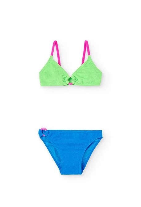 Fato De Banho Para Menina Liso De Cor De Laranja Bikini Menina