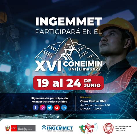 Ingemmet On Twitter Ingemmet Estar Presente En La Feria Coneimin