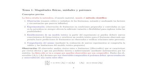 Tema 1 Magnitudes Físicas Unidades Y Patronesjtorres T1 Pdfes Decir El Cociente De Las Medidas