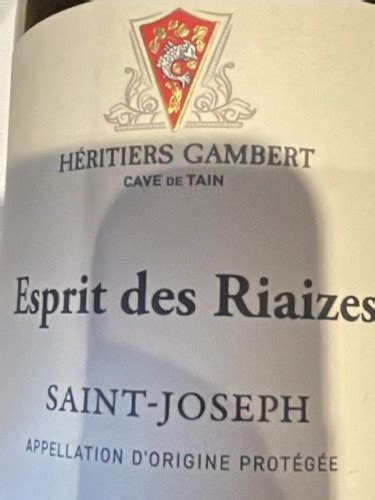 Cave de Tain Héritiers Gambert Esprit des Riaizes Saint Joseph Vivino US