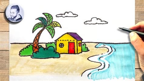 Comment Dessiner Une Petit Maison De Plage En Perspective Facilement