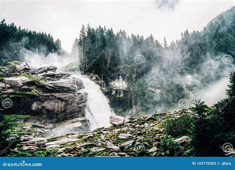 Krimml Waterfalls in Austria Stock Image - Image of europe, summer ...