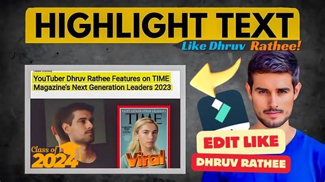 How To Edit Videos Like Dhruv Rathee Text Animation And Text