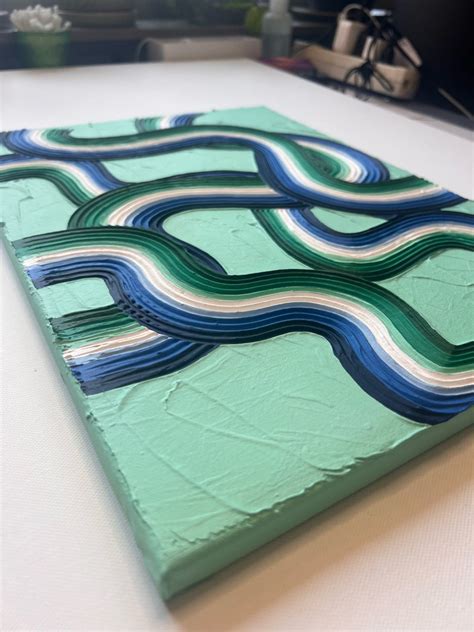 Gay Male Pride Textured Wall Art Mlm Art Colorful Abstract Original Painting On Canvas X