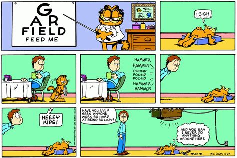 Garfield Daily Comic Strip On February 24th 1991 Garfield Quotes