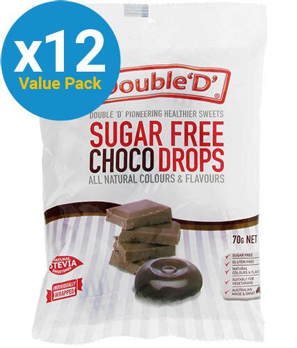 Double D Sugar Free Choc O Drops 70g 12 Pack At Mighty Ape Nz