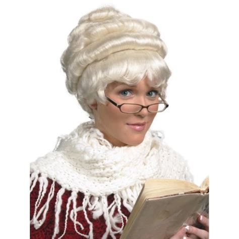 Mrs Santa Wig - Stylish - White - Colonial - Costume Accessory - Adult ...