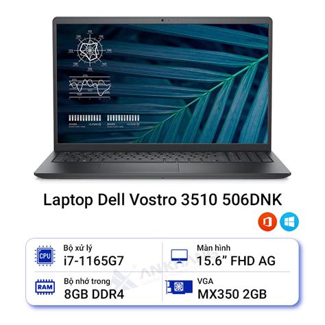 Laptop Dell Vostro 3510 506dnk I7 8gb 512ssd Mx350 W11 Off21