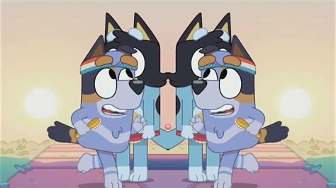 Bandit And Stripe Heeler In 80s ¤ Mirror Effect Bluey Youtube