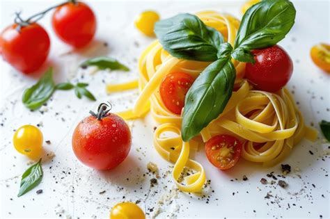 Premium Photo White Plate With Pasta And Fresh Tomatoes Great For