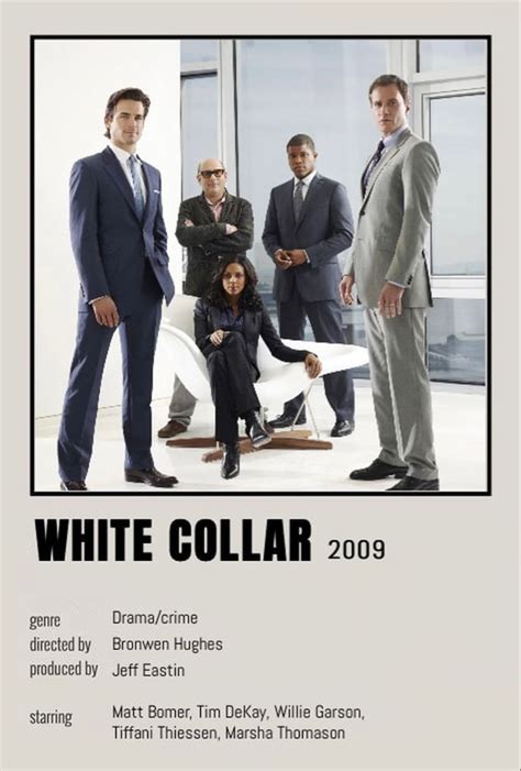 white collar white collar series white collar minimalist poster