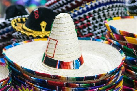 Traditional Mexican Hats Stock Photo Image Of Sale 115986020