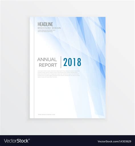 Brochure Design Template Annual Report Cover Vector Image