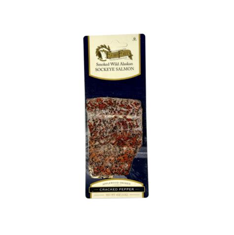 Echo Falls Cracked Pepper Smoked Wild Alaskan Sockeye Salmon 113g