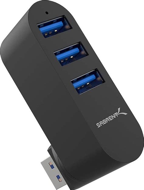 Sarbrent Mini Usb Hub Premium 3 Poorts Aluminium Usb 30 5gbs Zwart Bol