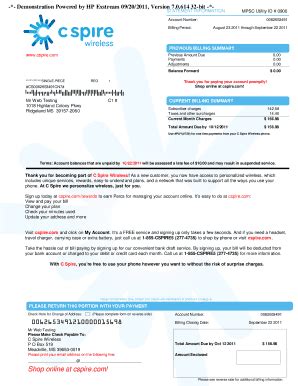 Fillable Online Cellular South Bill Application C Spire Fax Email