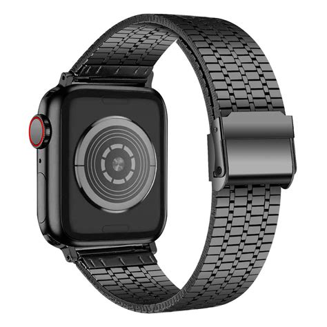 Apple Watch Luxe Roestvrij Stalen Band Zwart Smartwatchbanden Nl