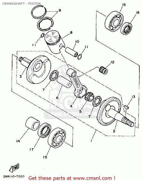 Yamaha Ysr50 1992 N Usa Crankshaft Piston Buy Original Crankshaft Piston Spares Online