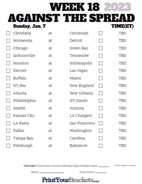 Week 14 Nfl Schedule Printable Printable Word Searches