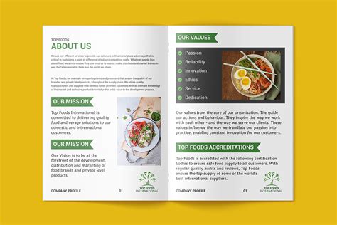 Top Food Company Profile Design On Behance